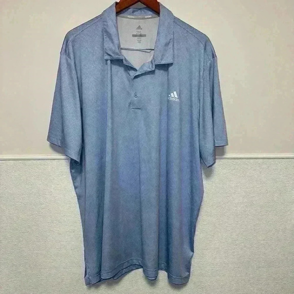 Adidas Golf Polo Shirt 2XL Blue & White for Men - Picture 8 of 11